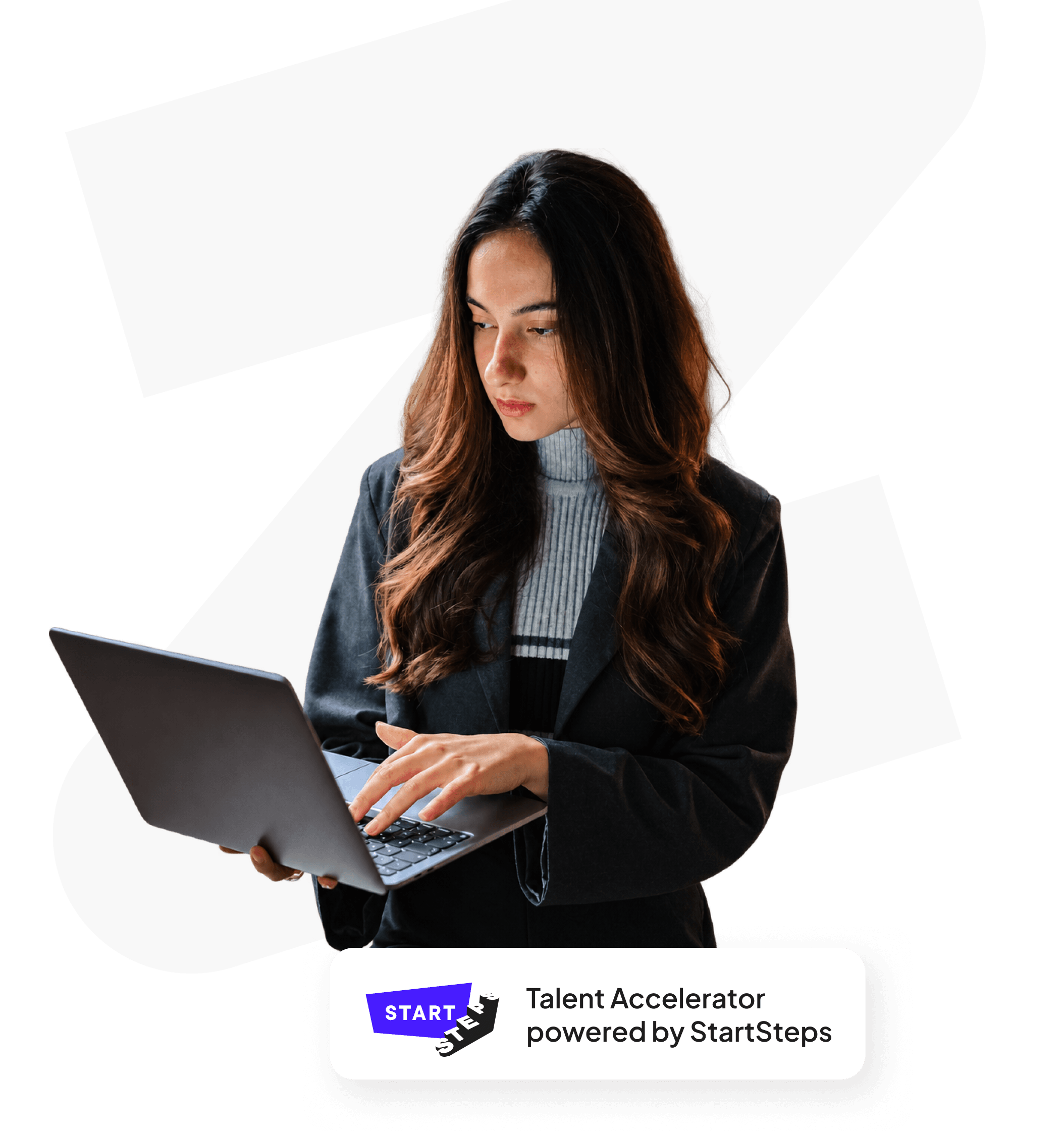 Woman with a laptop!